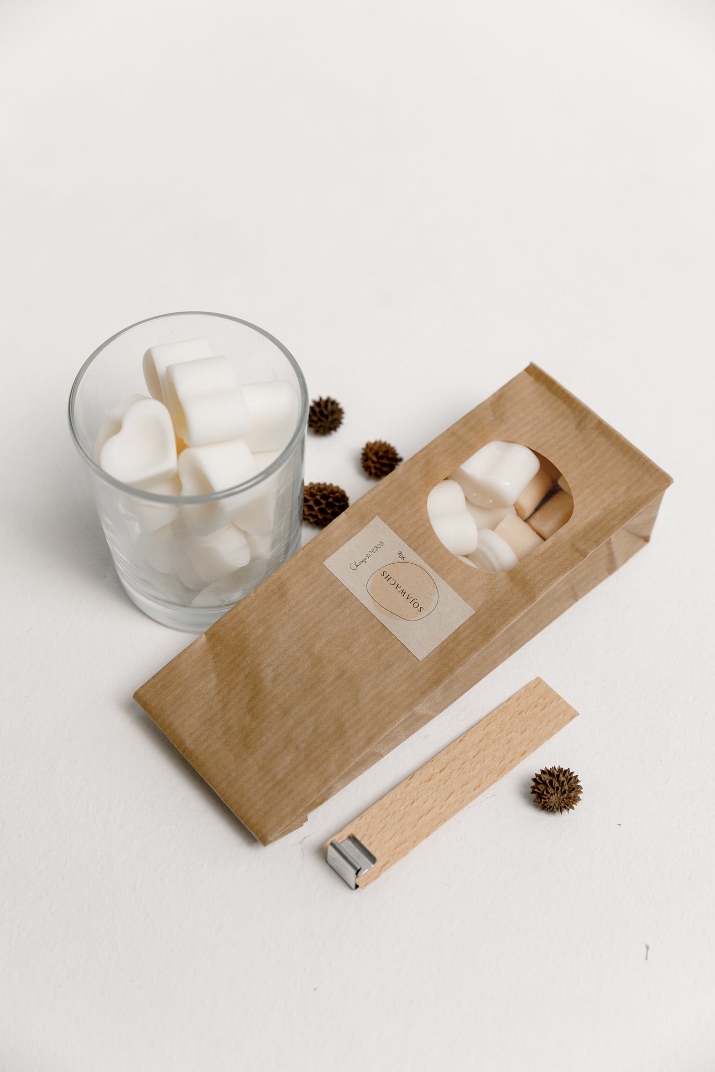 KERZENBOX - DIY SET KERZEN SELBER MACHEN - DIY Kit Klarglas mit Holzdocht