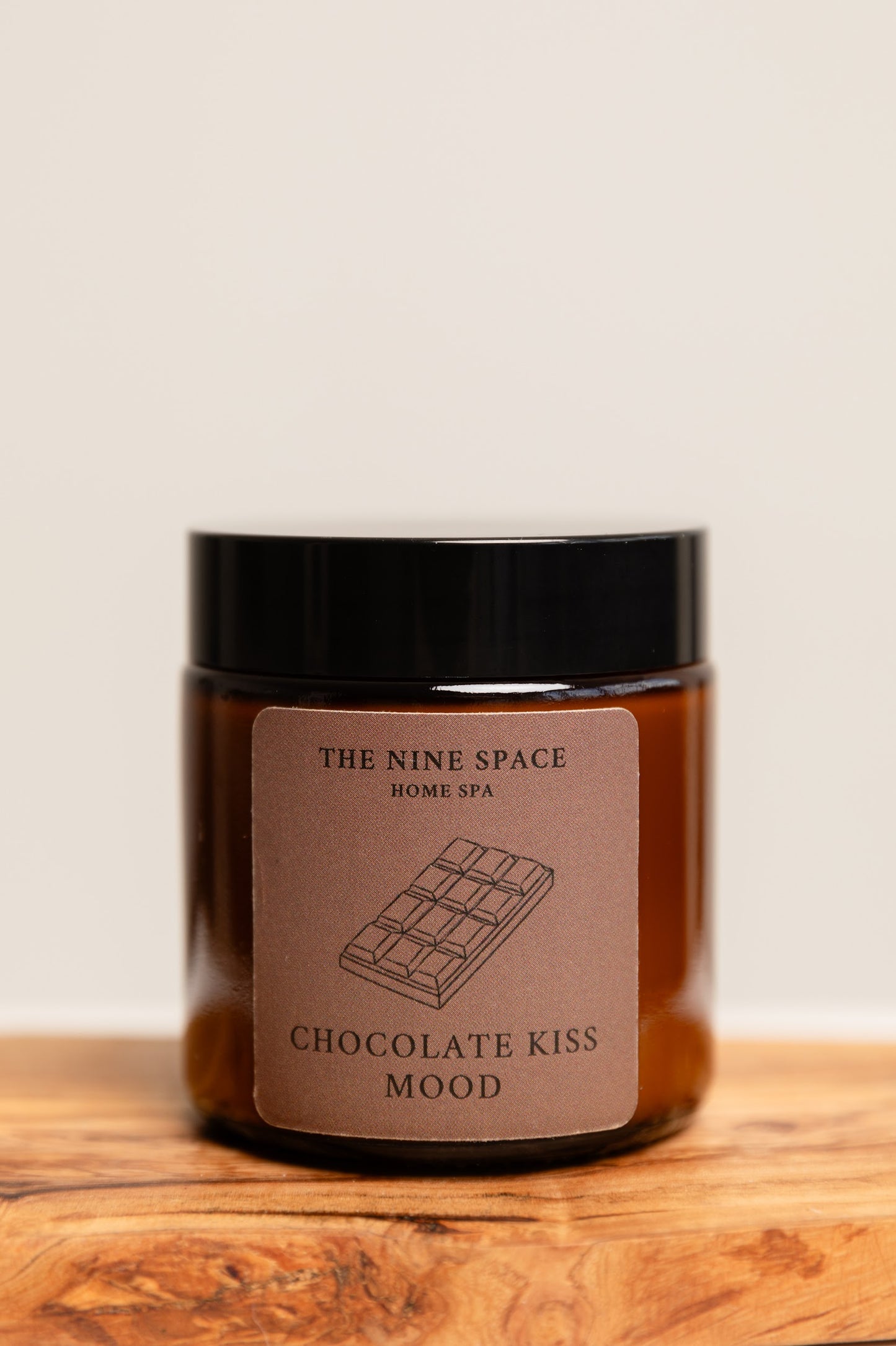 CHOCOLATE KISS Mood Kerze - Braunglas Mini