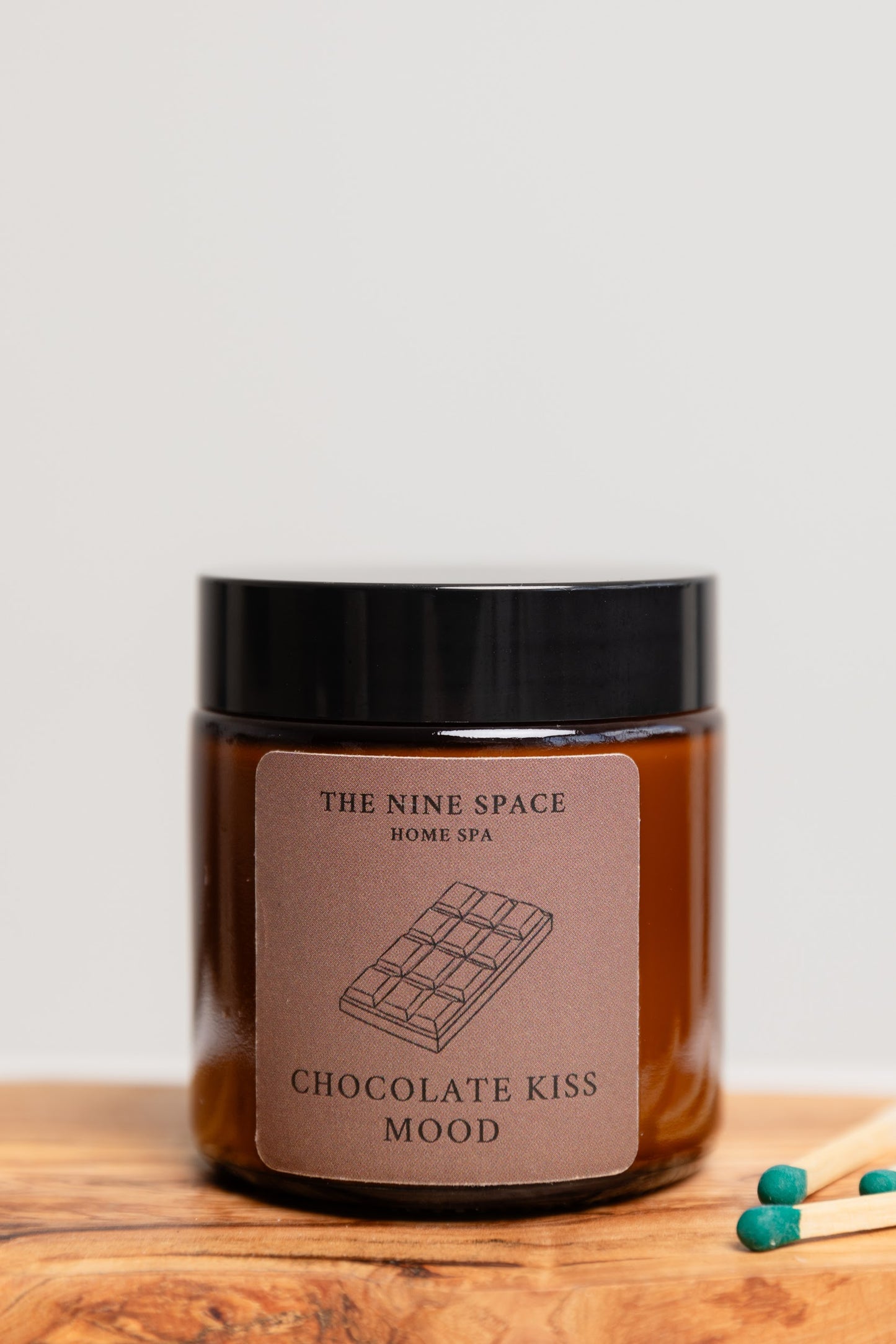 CHOCOLATE KISS Mood Kerze - Braunglas Mini
