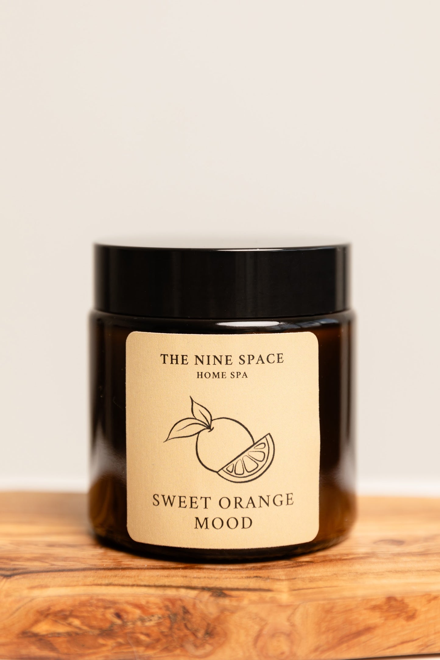 SWEET ORANGE Mood Kerze - Braunglas Mini