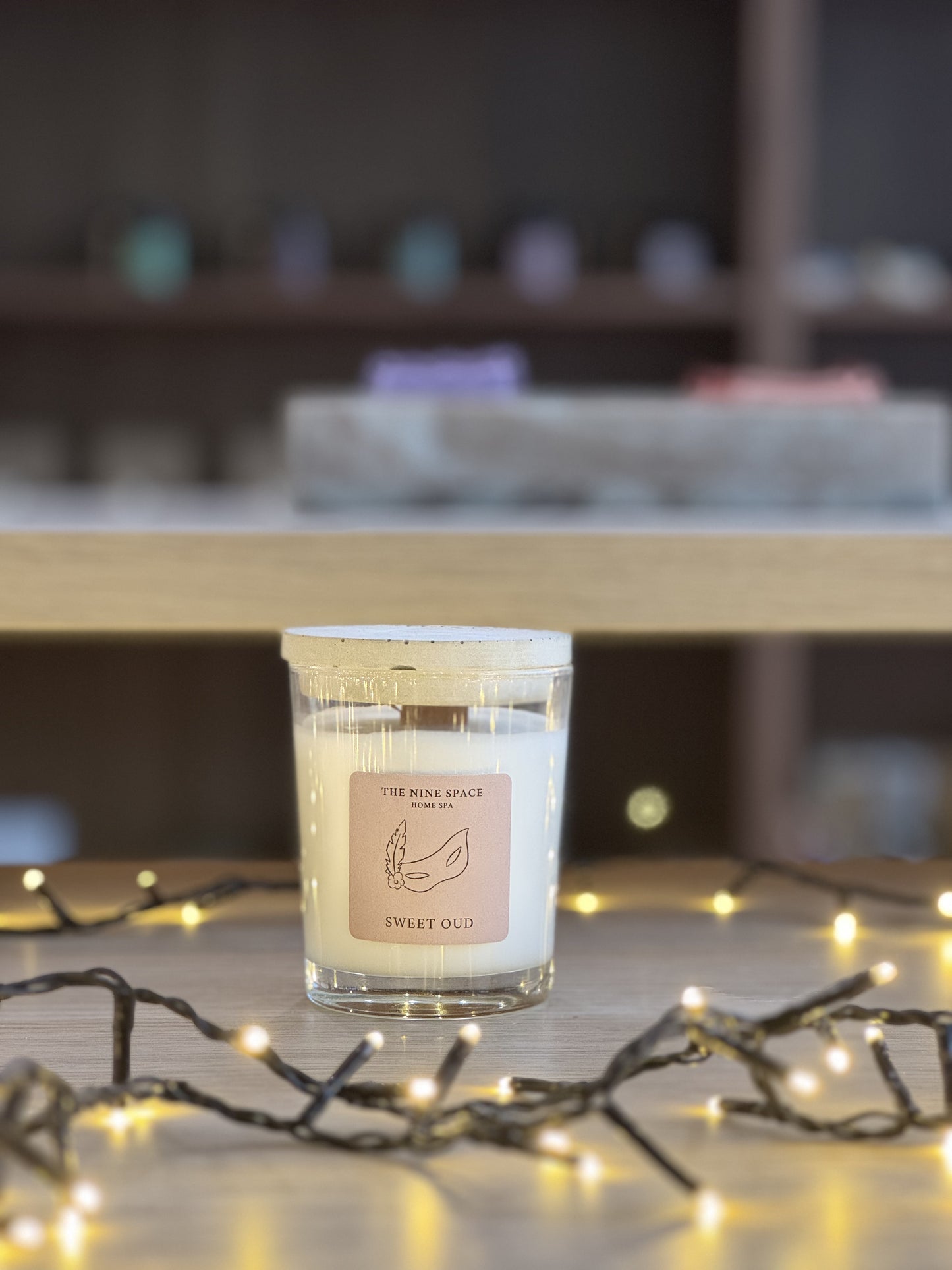 SWEET OUD Kerze - Klarglas mit Holzdocht