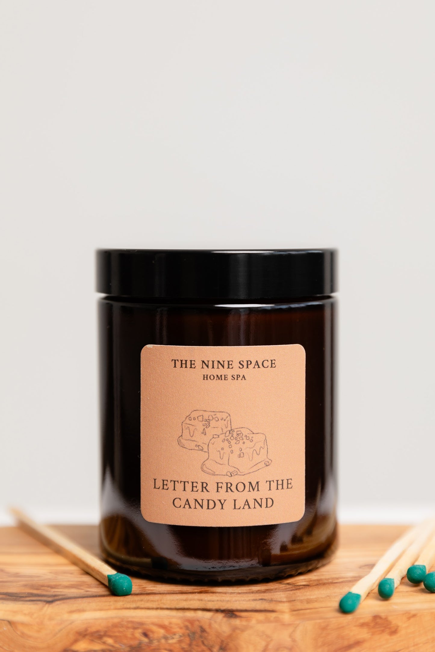 Letter from the CANDY LAND Kerze - Braunglas