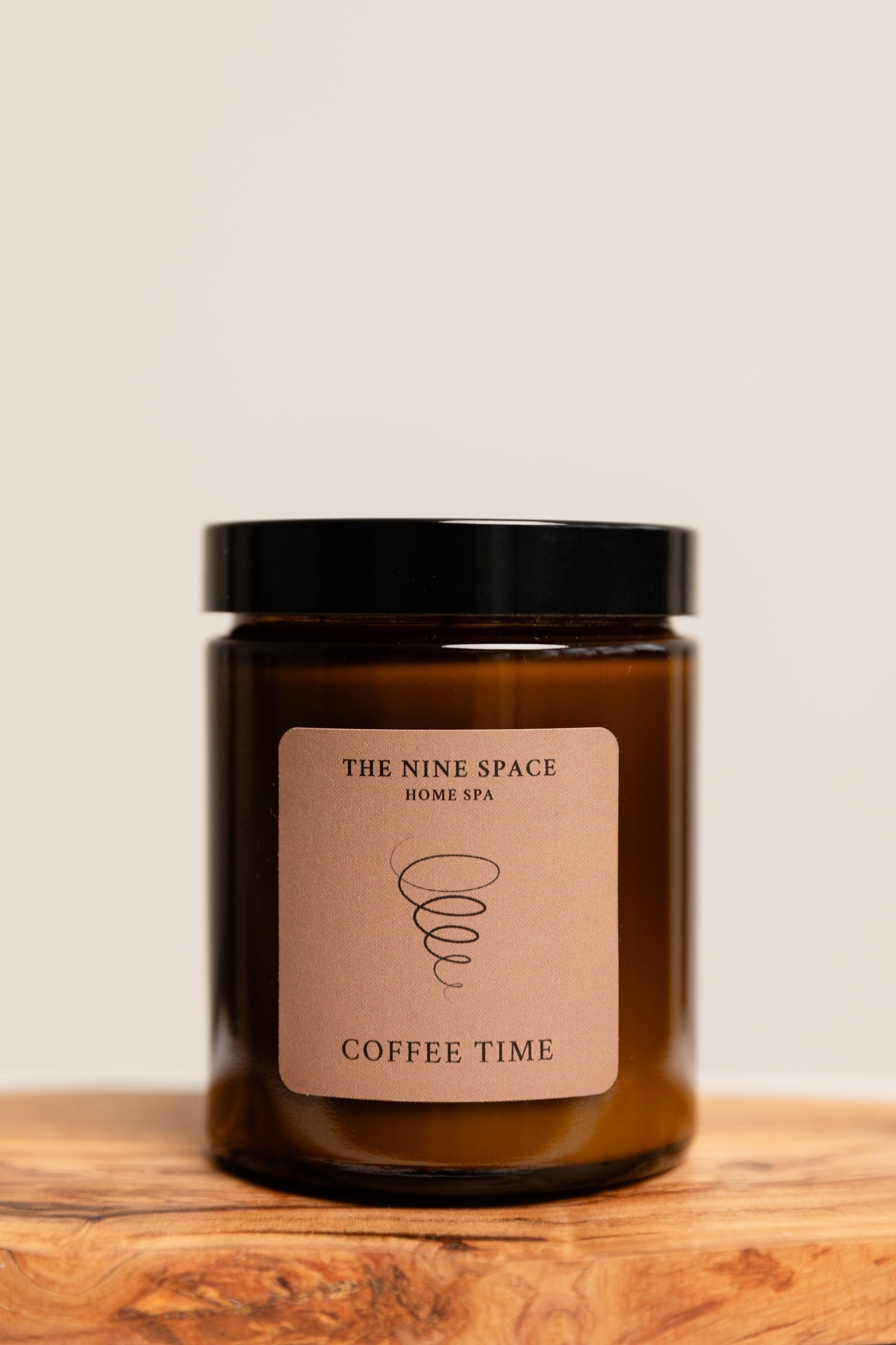 COFFEE TIME Kerze - Braunglas