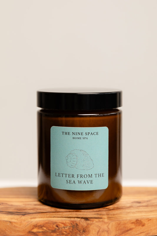 Letter from THE SEA WAVE Kerze - Braunglas