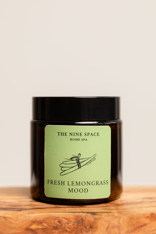 FRESH LEMONGRASS Mood Kerze - Braunglas Mini