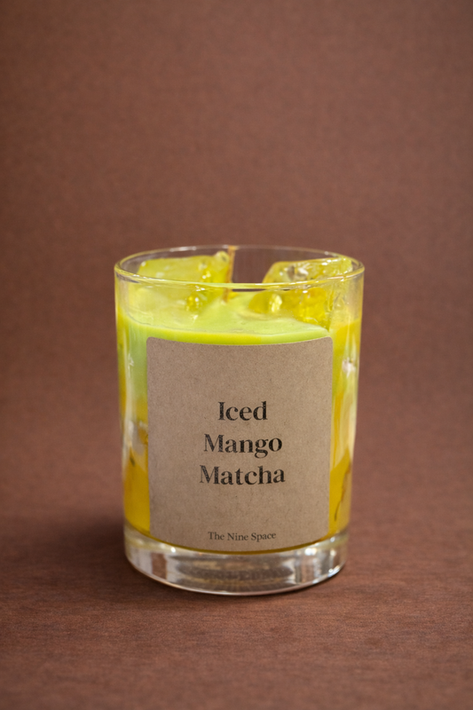 Iced Mango Matcha – Tropisch-frische Matcha Duftkerze im Iced-Drink-Look
