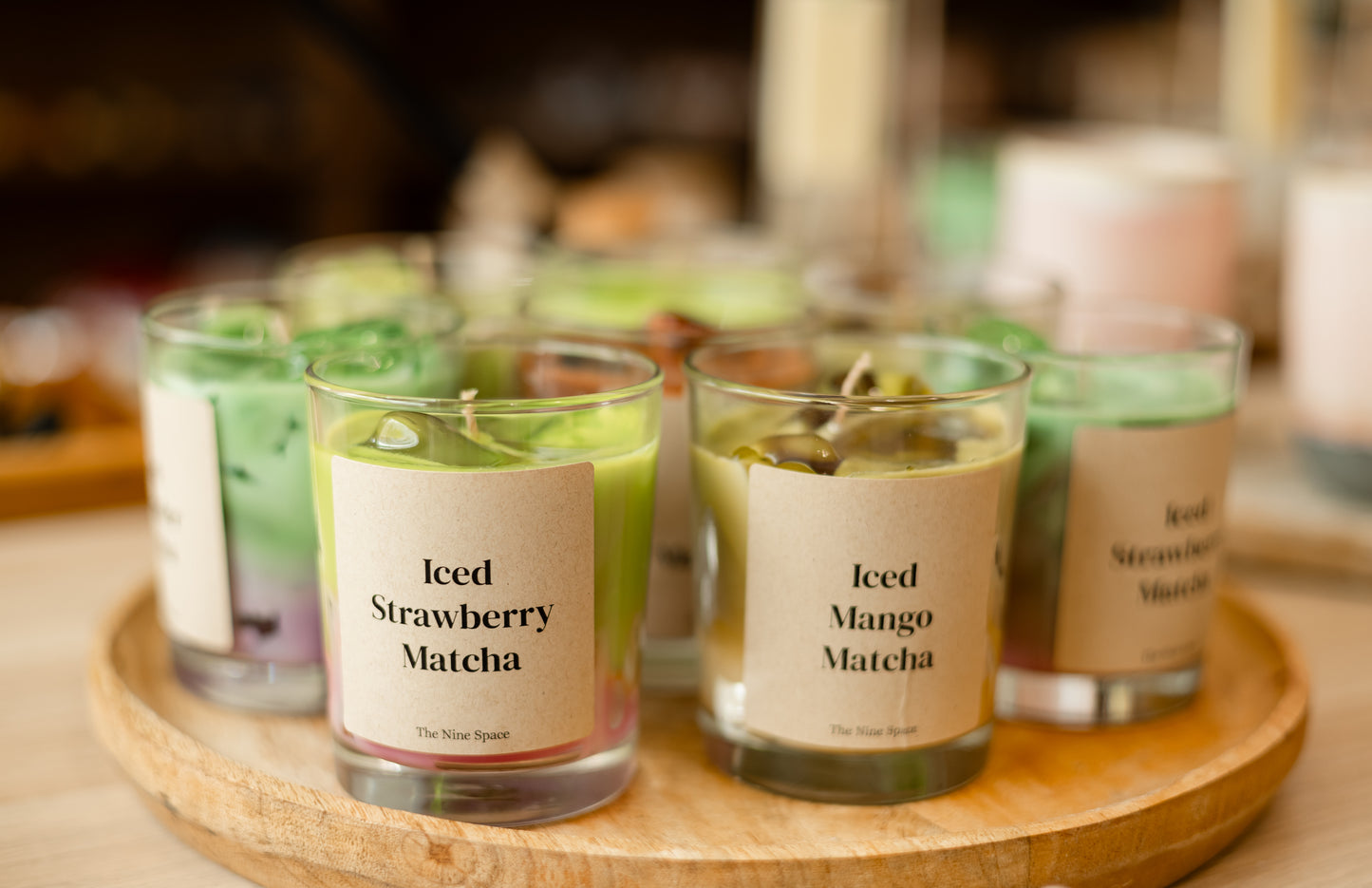 Iced Drink Kerze auf Tablett Deko | THE NINE SPACE