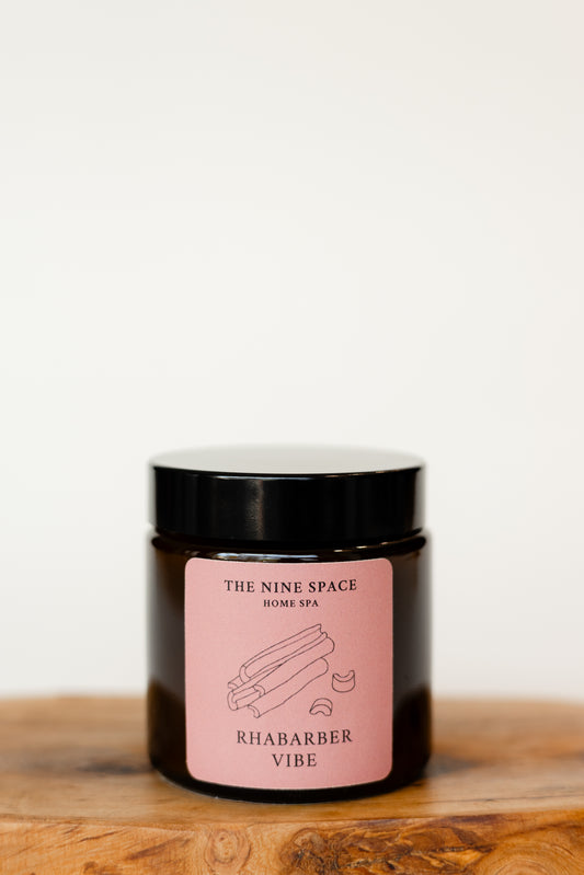 RHABARBER VIBE Kerze Braunglas Mini Rhabarberduft | THE NINE SPACE
