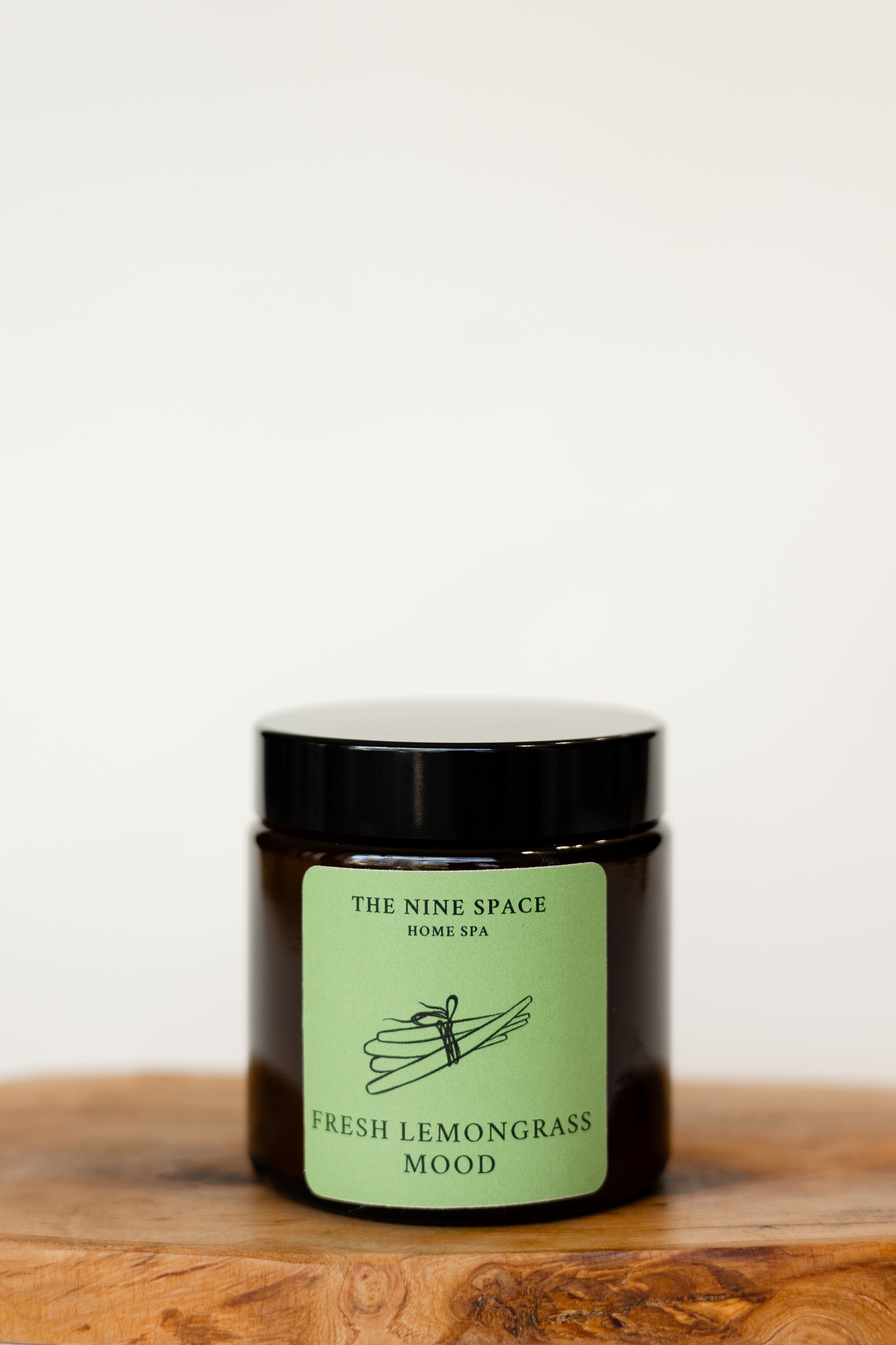 FRESH LEMONGRASS Duftkerze Braunglas Mini Lemongrass Duft | THE NINE SPACE