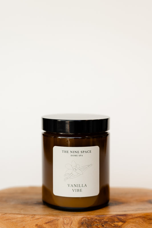 VANILLA Vibe Kerze Braunglas Vanilleduft warm | THE NINE SPACE