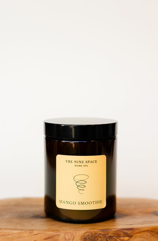 MANGO SMOOTHIE Kerze Braunglas tropisch und fruchtig | THE NINE SPACE