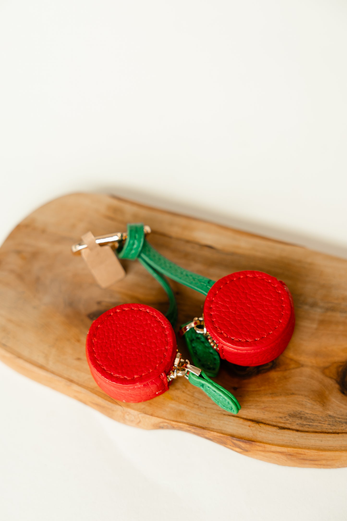 Taschenanhänger Obst | Kunstleder mit Reißverschluss