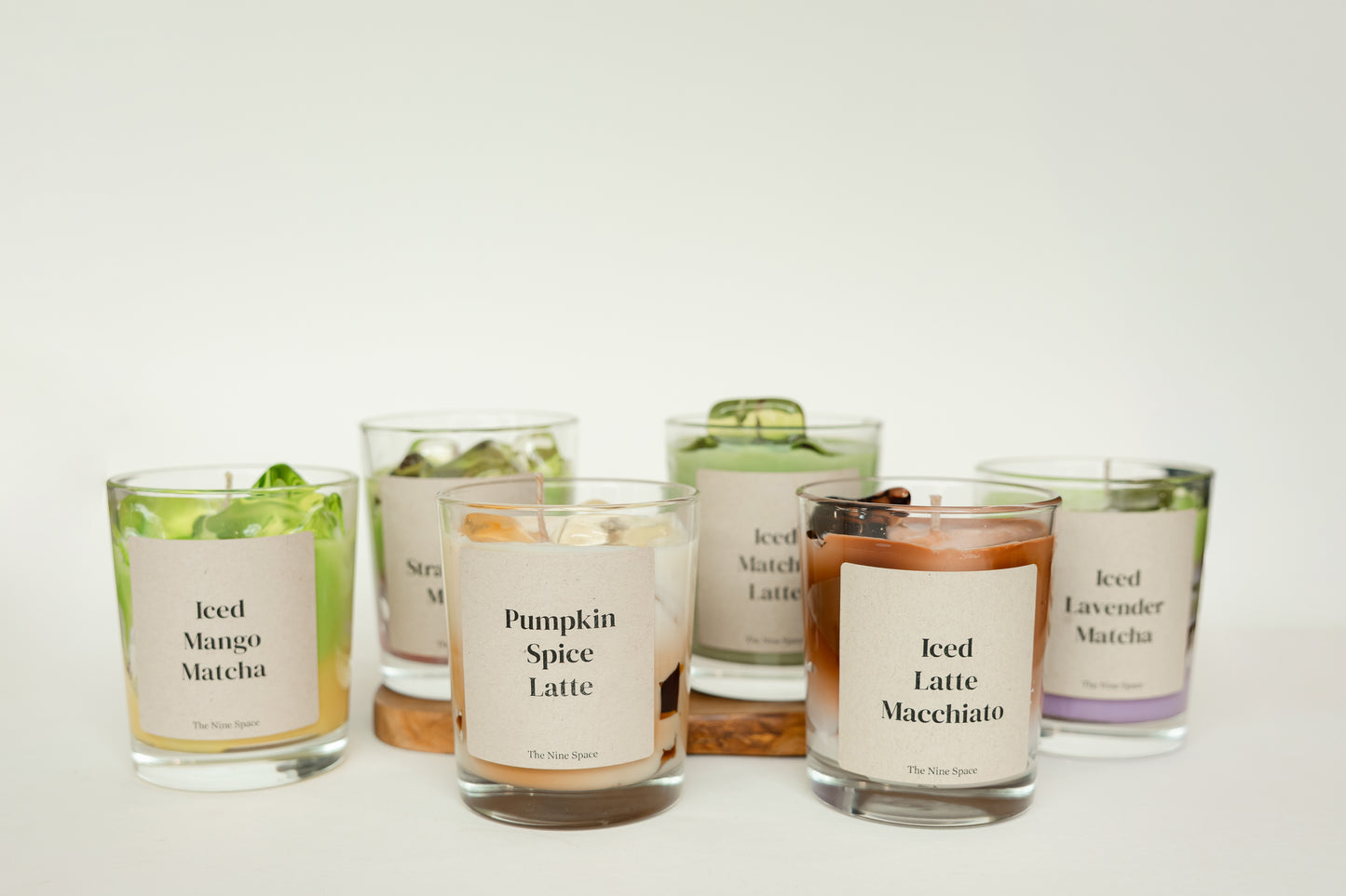 Matcha Latte Kerze Detail gruenlich frisch | THE NINE SPACE