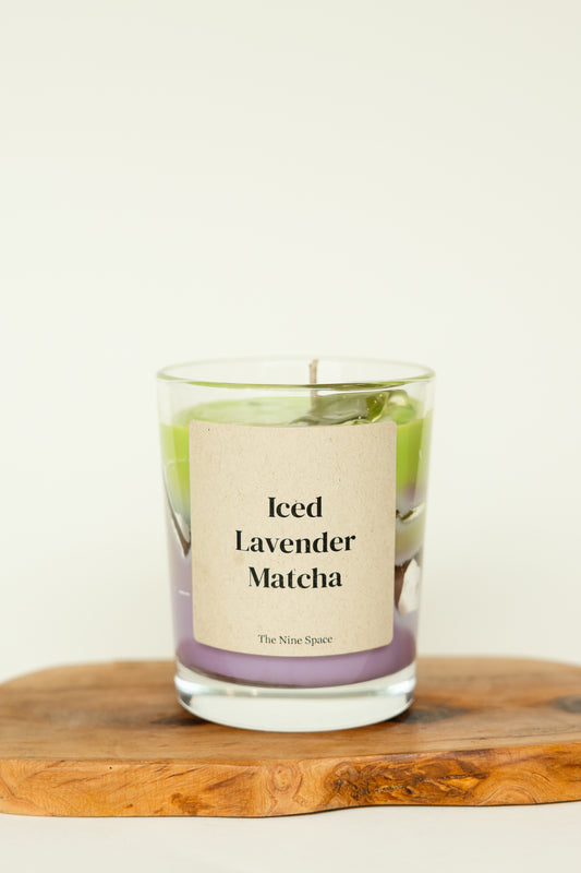 Iced LAVENDER MATCHA Duftkerze Lavendel Iced Look | THE NINE SPACE