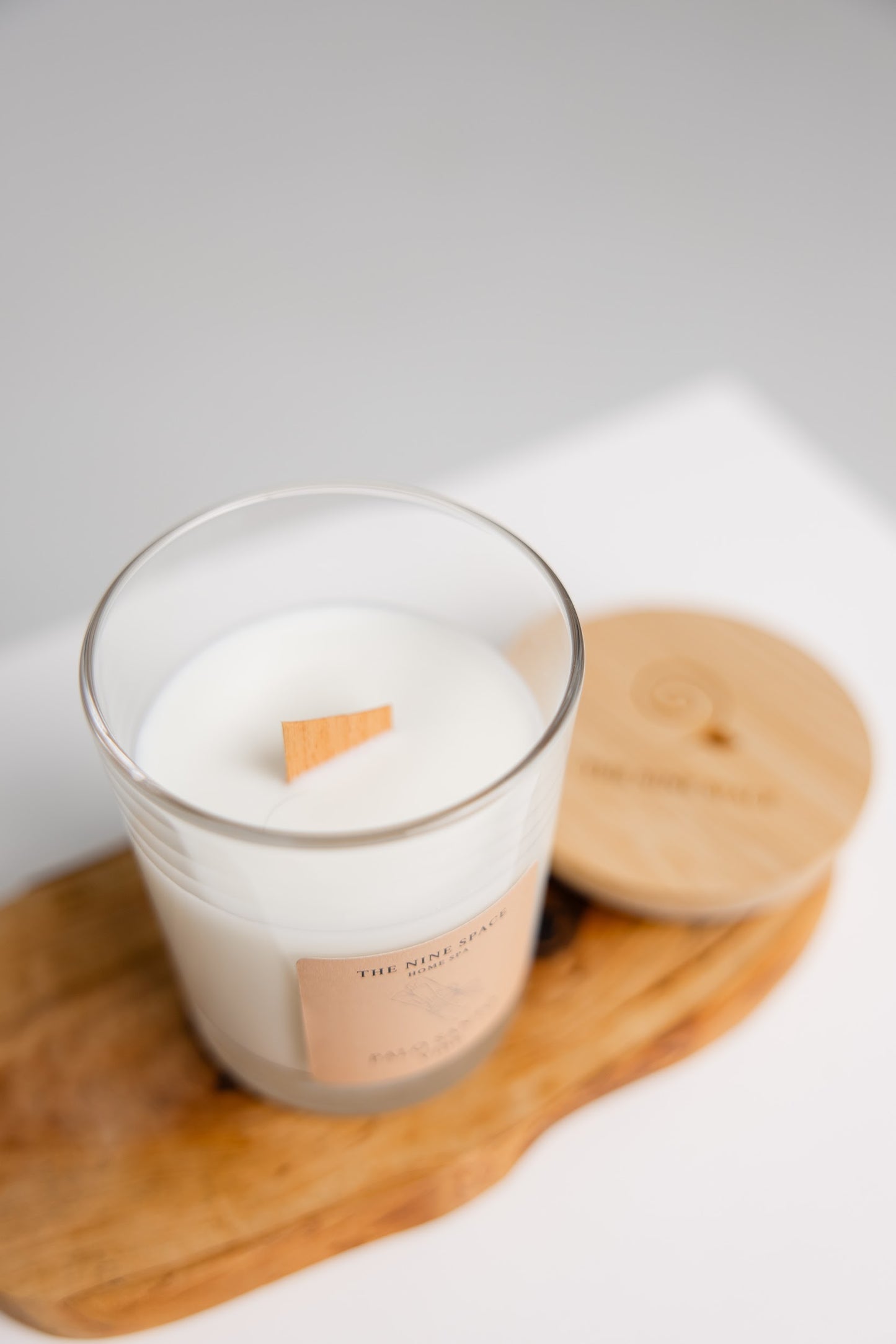 PALO SANTO Vibe Kerze - Klarglas mit Holzdocht