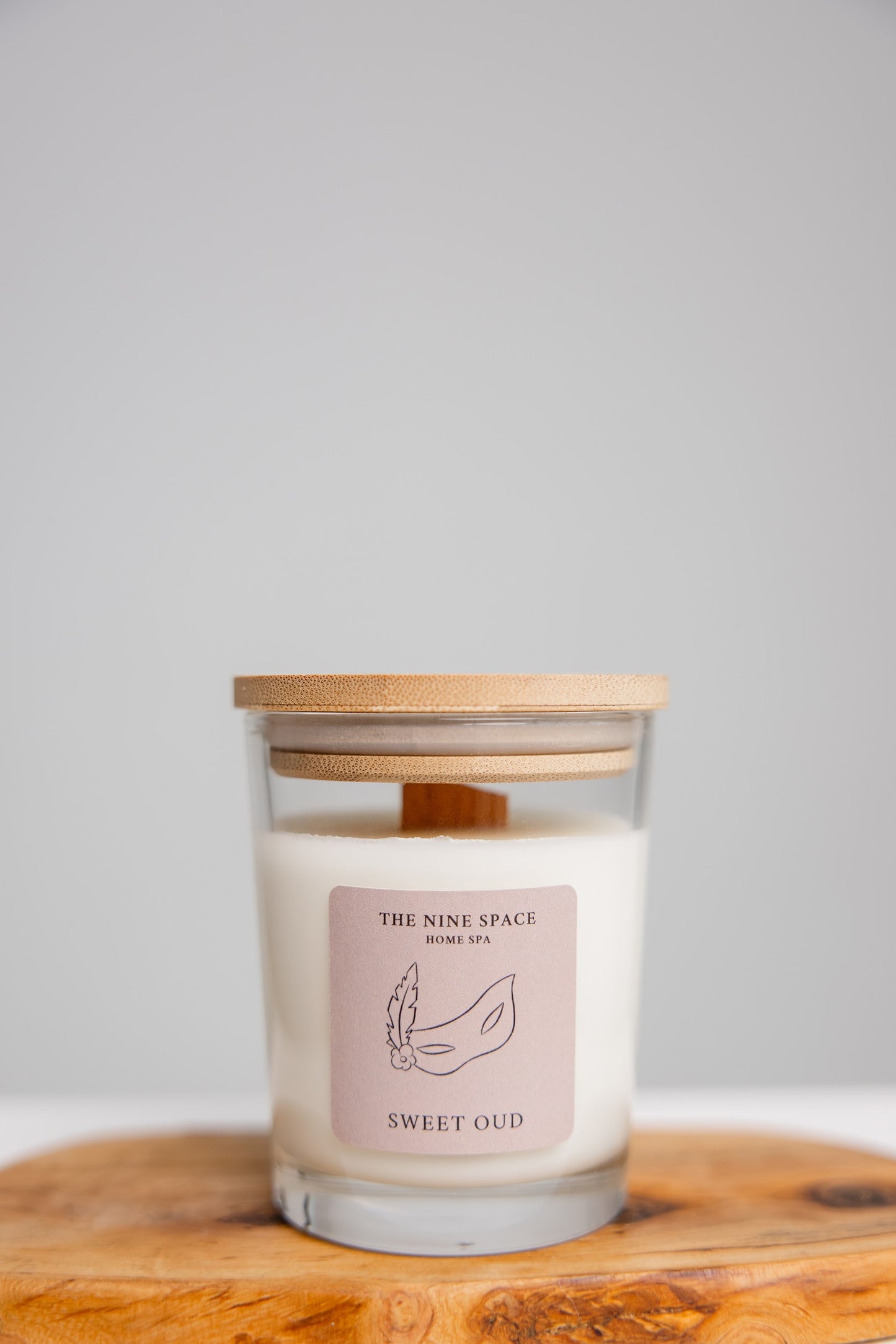 SWEET OUD Kerze - Klarglas mit Holzdocht