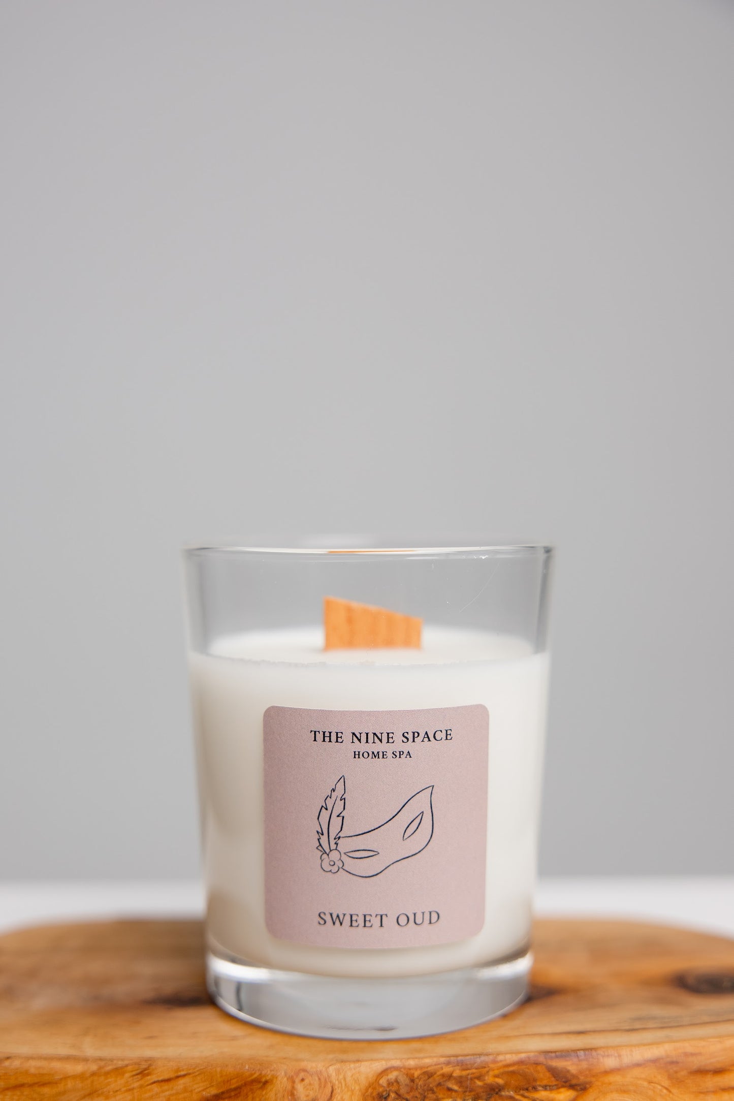 SWEET OUD Kerze - Klarglas mit Holzdocht