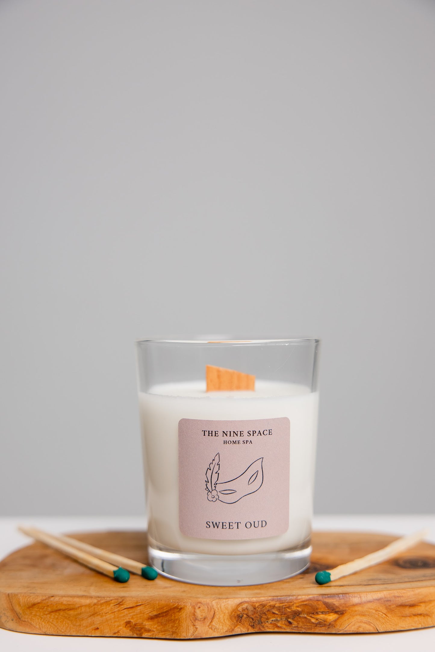 SWEET OUD Kerze - Klarglas mit Holzdocht